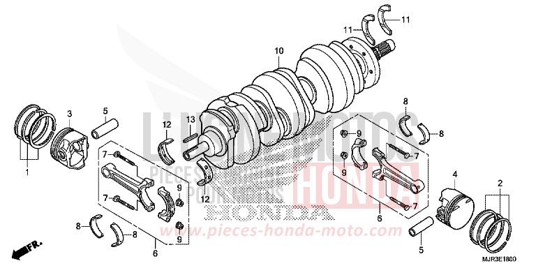VILEBREQUIN/PISTON de F6C "Valkyrie" GRAPHITE BLACK (NHB01) de 2015